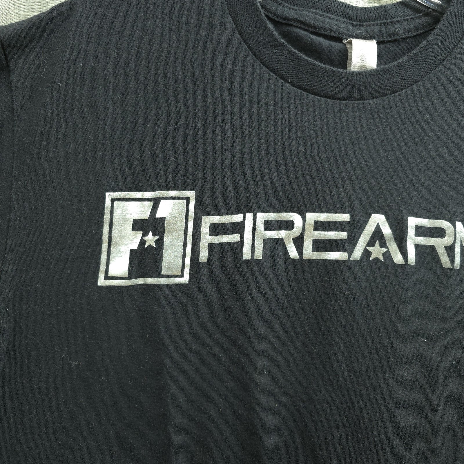 F1 Firearms Black & Silver Size Small T Shirt Double Sided Graphic gallery