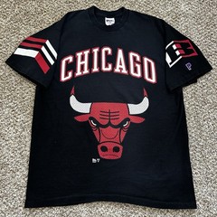 Vintage 90s Chicago Bulls Pro Player All Over Print NBA Sports T-shirt Mens XXL