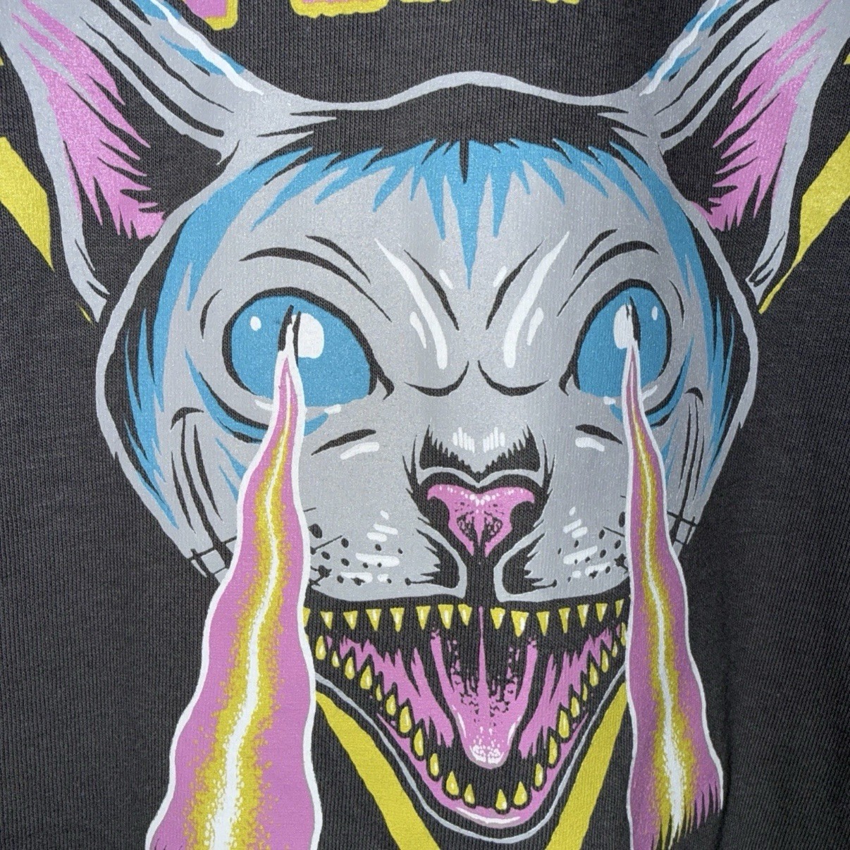 Blink 182 Mens Size Medium M Laser Cat Grey Graphic Print Band Cotton T-Shirt gallery