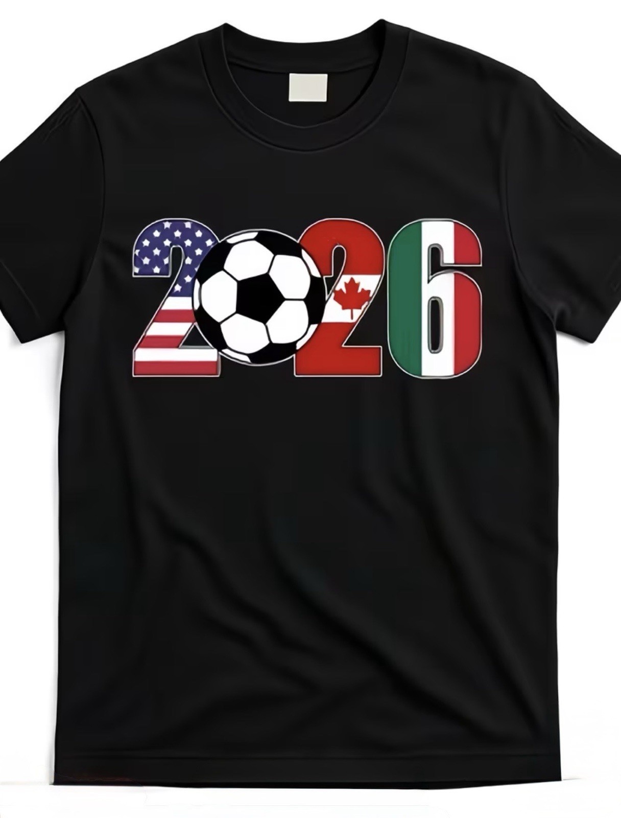 2026 FIFA World Cup T-Shirt Black Soccer Graphic Tee USA Football X-Large gallery