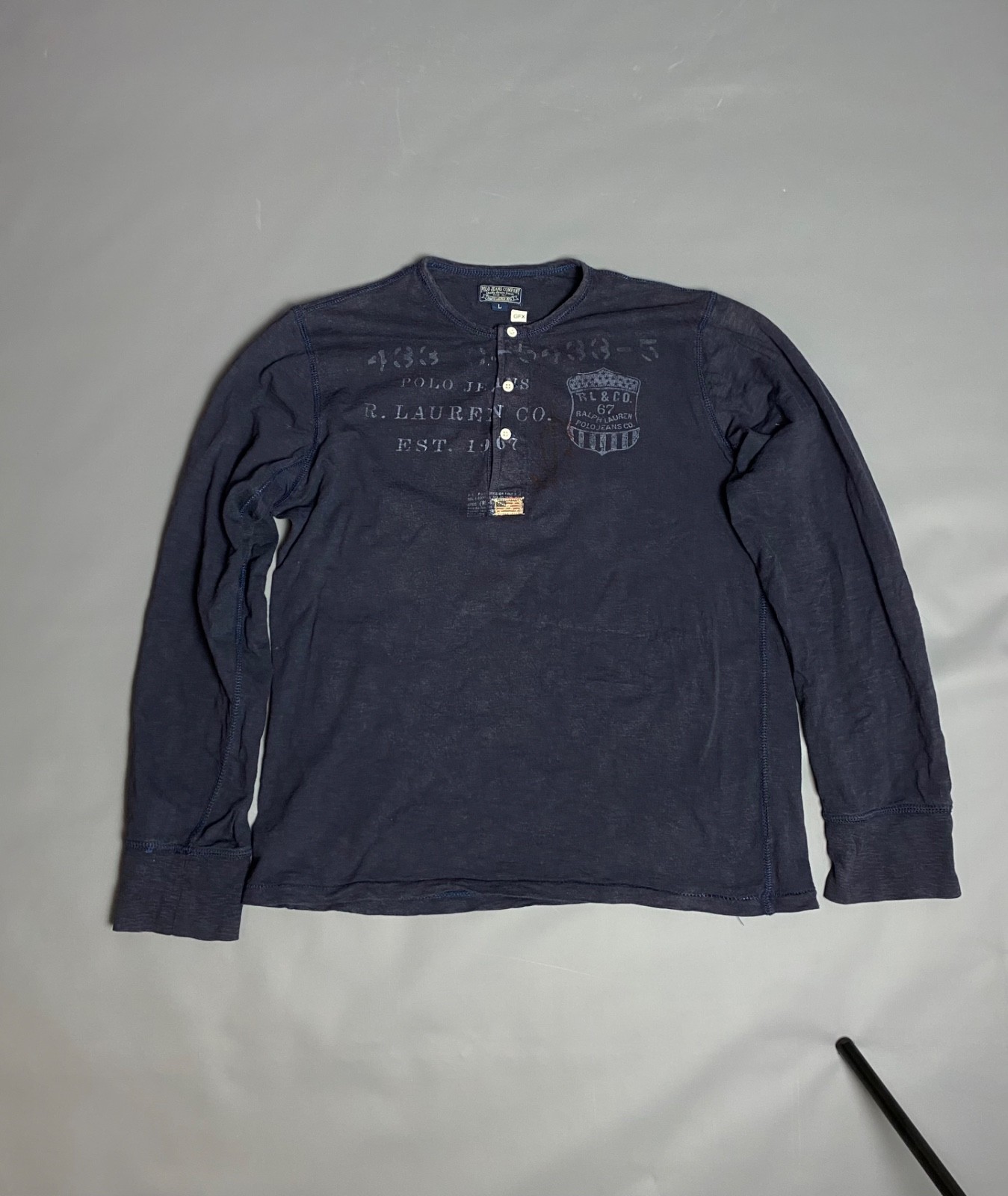 Vintage Polo Jeans Co Ralph Lauren Men’s Long Sleeve Shirt Sz L 90s Avangard Y2K