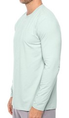 Alfani Stretch Men’s Solid Crewneck Longsleeved Performance Shirt Cloud Blue New