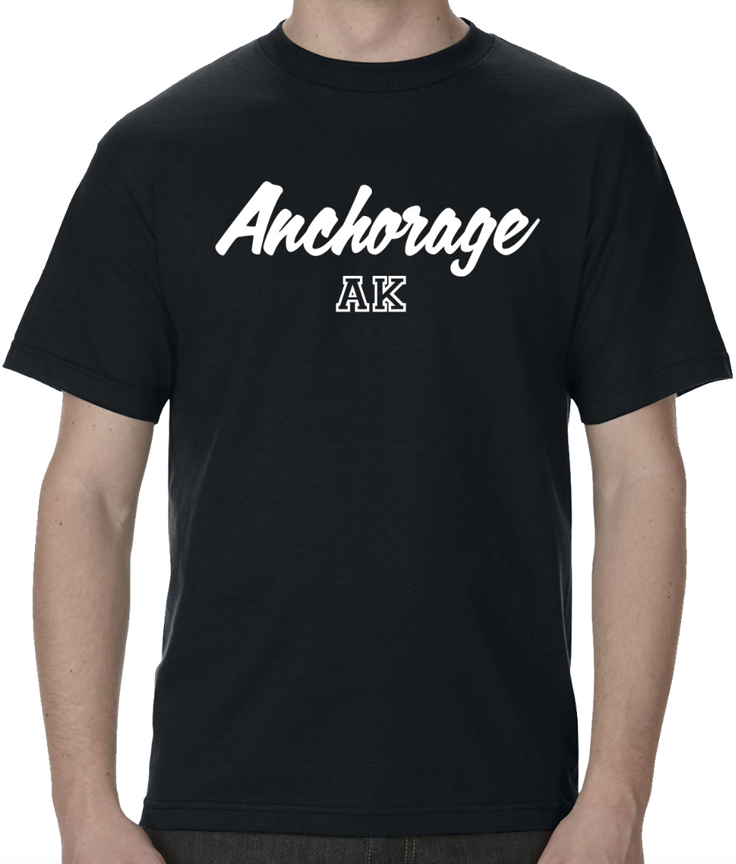 Anchorage Alaska State Graphic T-Shirt tee Unisex Apparel Custom Text gallery