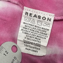 REASON TIE DYE BLUE, PINK, WHITE GRAPHIC 100% CottonT SHIRT MEN SIZE L
