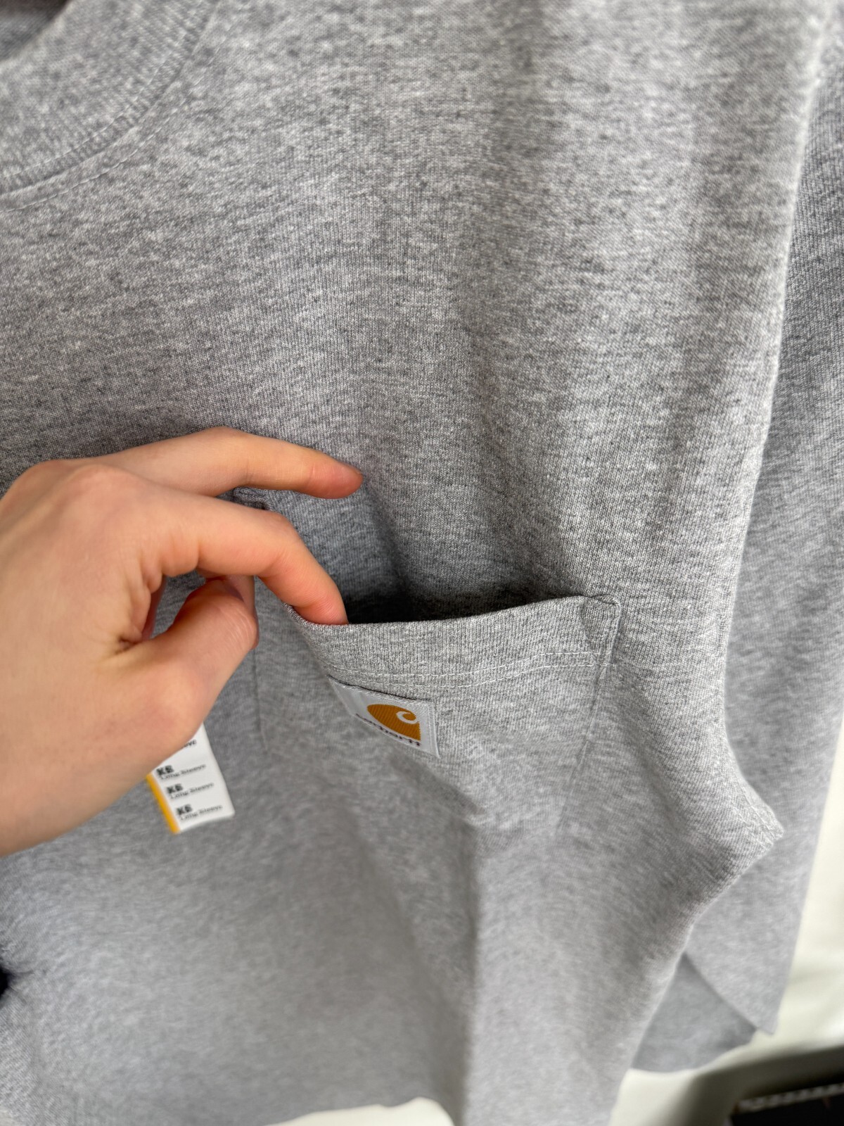 Carhartt Unisex Loose Fit Pocket T Shirt Long Sleeve TK0126 [XS] [S for Women] gallery