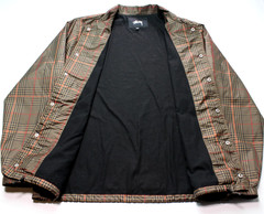 2019 STUSSY ~PLAID~ COACH JACKET L work/tour/world/cdg/intl/oxford/logo/cruize