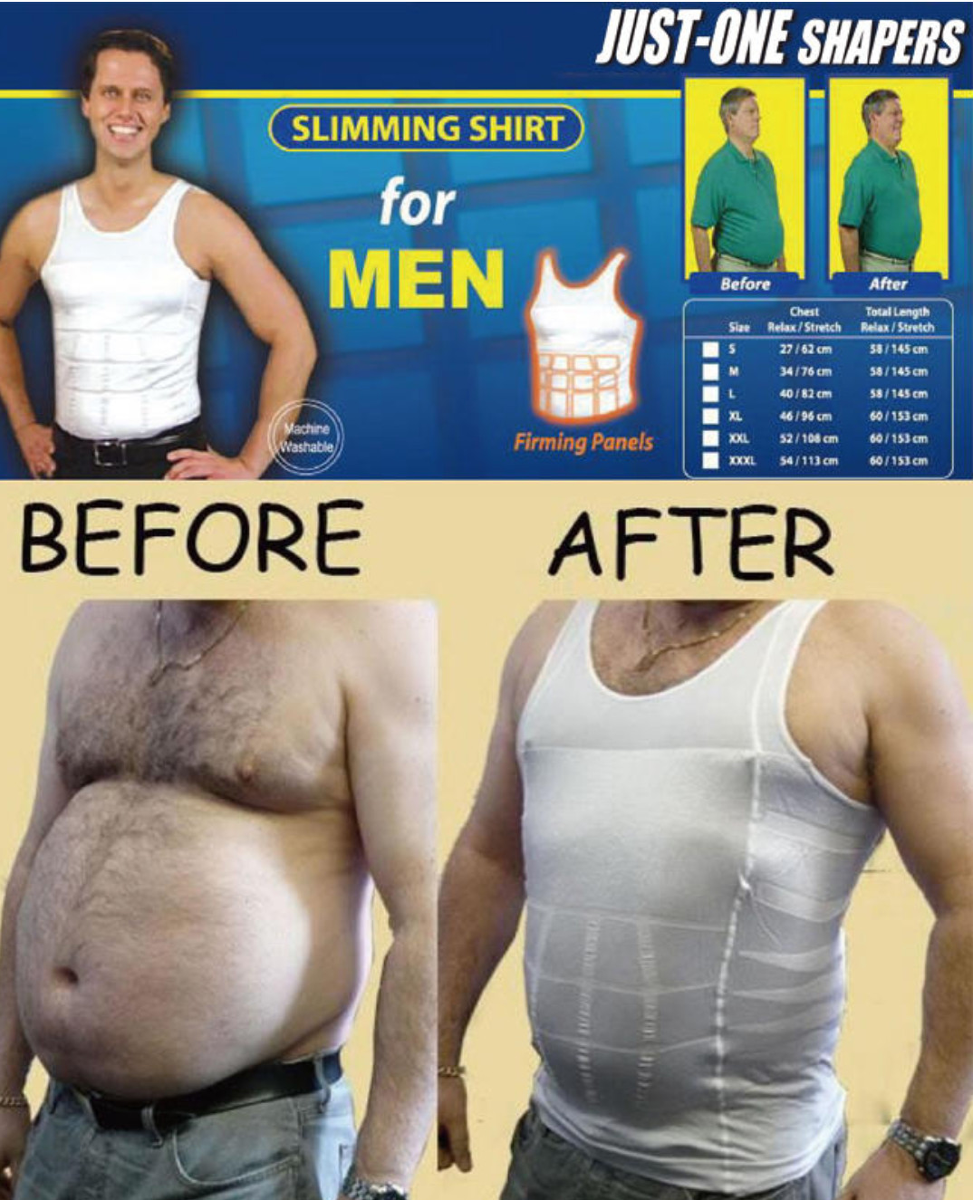 Men's Slimming Body Shaper Vest Abs Abdomen Compression Workout Tank Tops... gallery