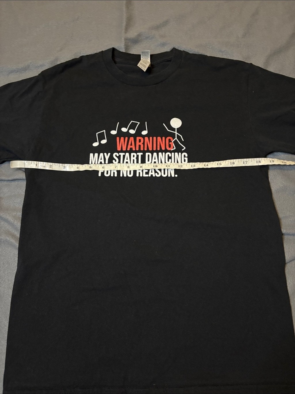 Gildan Warning May Start Dancing Graphic Tee Black Funny Shirt Sz M gallery
