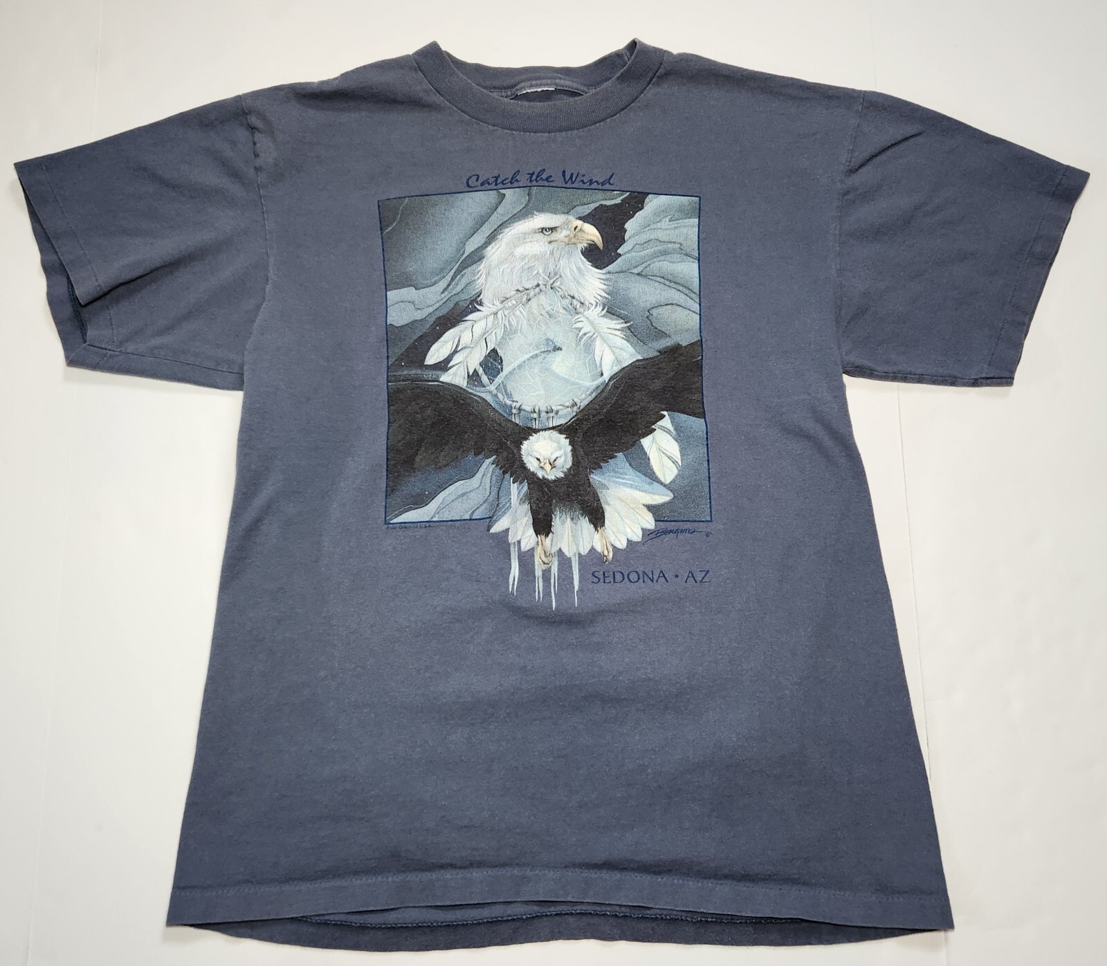 Vtg 90s Sedona AZ Catch the Wind – Nature Eagle T Shirt Size Medium