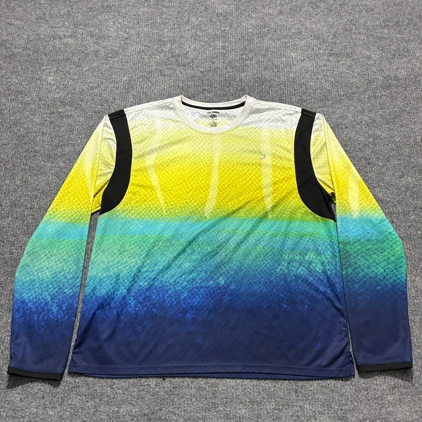 Reel Legends Freeline Mens Long Sleeve Shirt Size XXL Multicolor Fish Scale