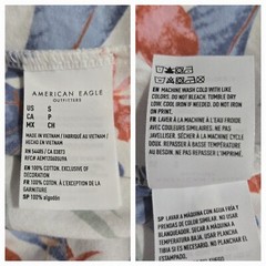 AMERICAN EAGLE Super Soft Standard Fit Reverse Floral Print T-Shirt men’s SMALL