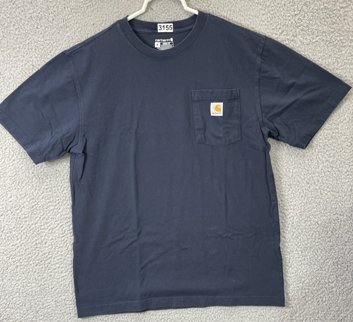 🔥 Carhartt • Blue Gray Loose Fit Short Sleeve Pocket T Shirt • Men’s Sz M gallery
