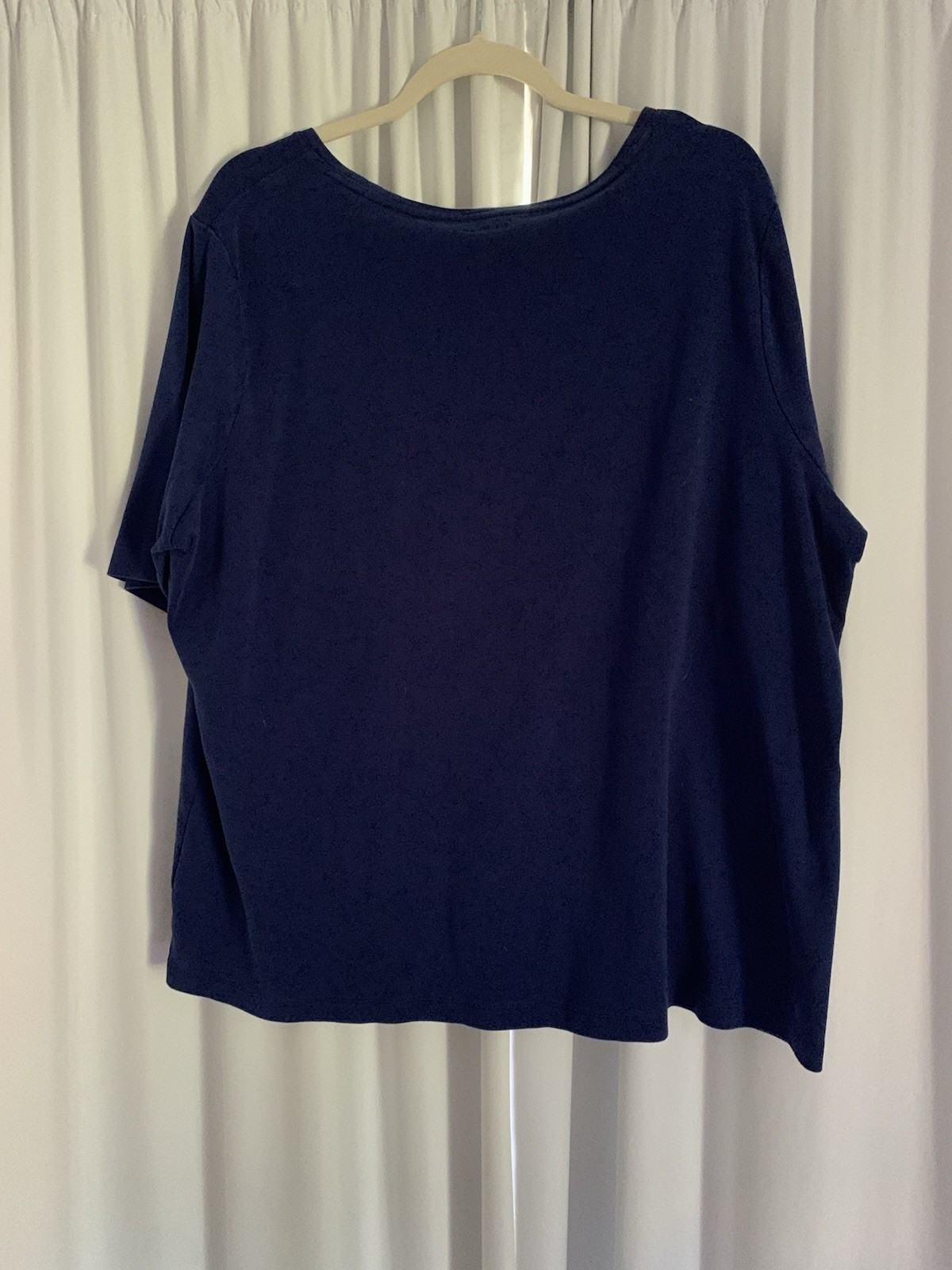 L.L.Bean Men’s Big & Tall 3X Plus Blue Solid Crew Neck Short Sleeve T-Shirt gallery
