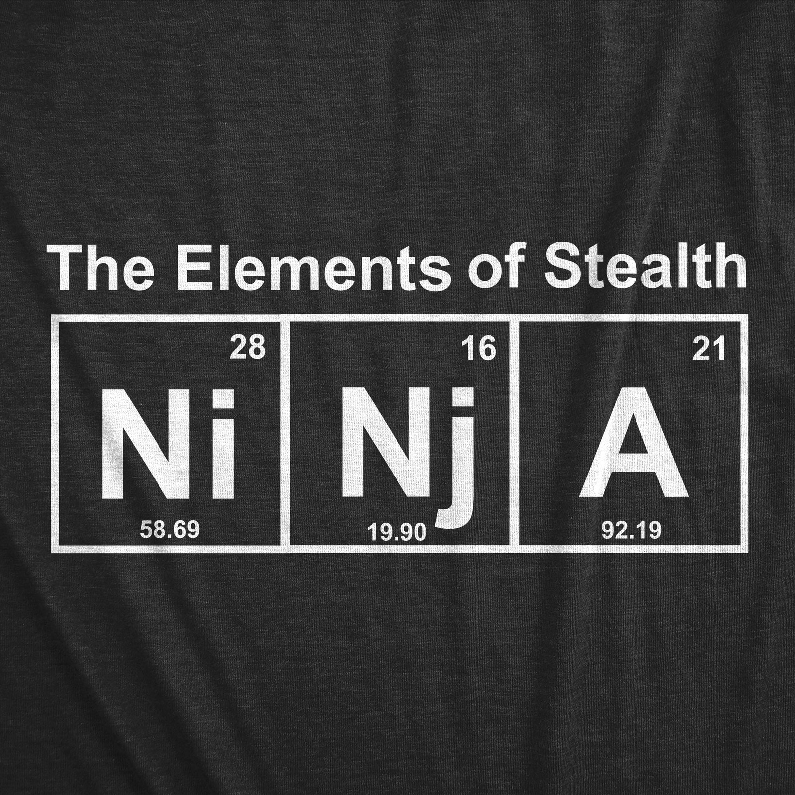 Mens Ninja Element of Stealth T shirt Funny Adult Humor Graphic Nerdy Tees gallery