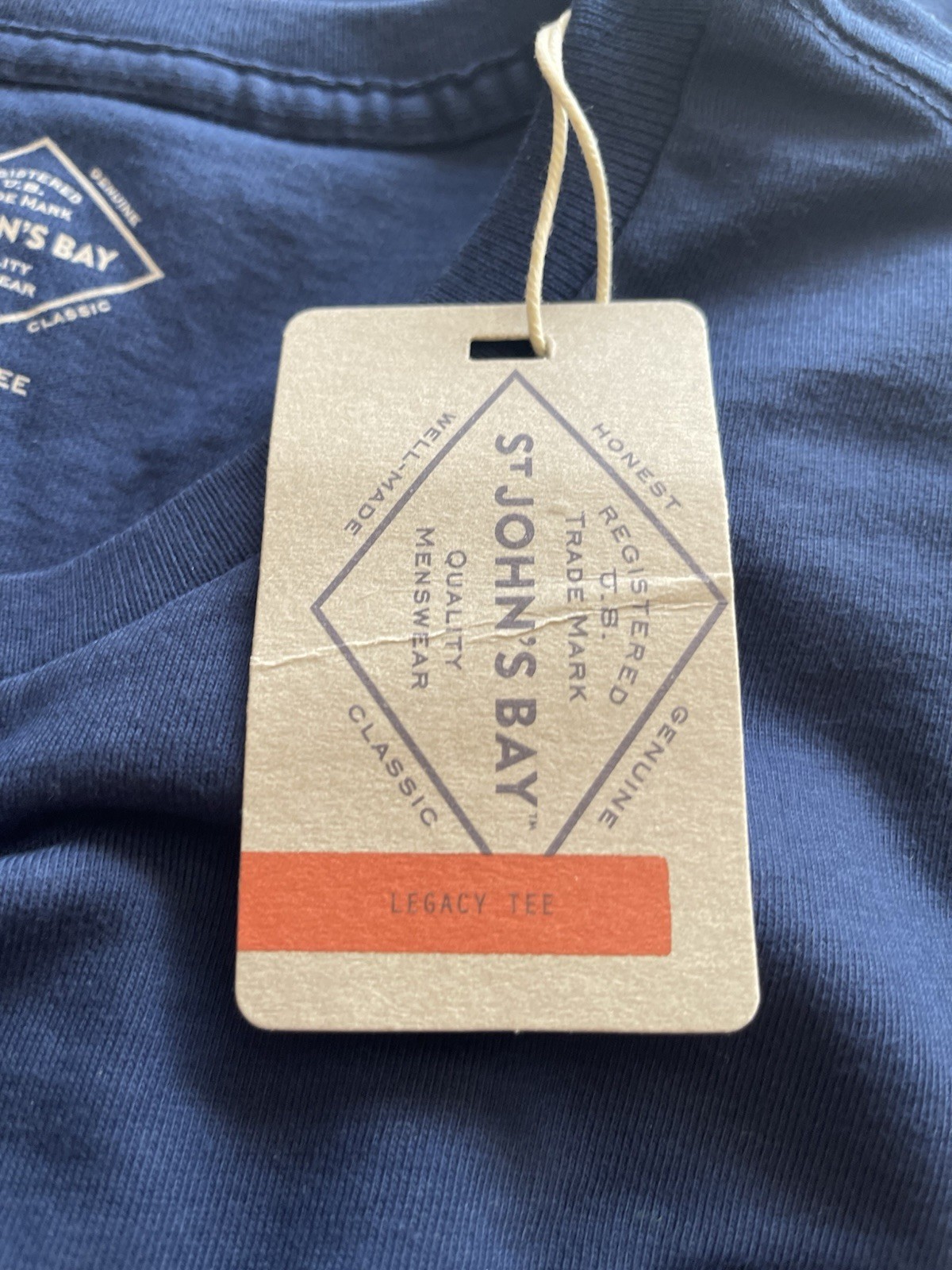 St Johns Bay Legacy Tee Shirt Large Blue Men’s 100% Cotton Casual NWT. gallery