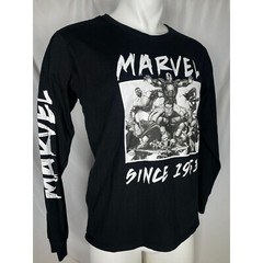 Marvel Comics 1963 Avengers Assemble Heroes Black Longsleeve T-Shirt Men’s SMALL