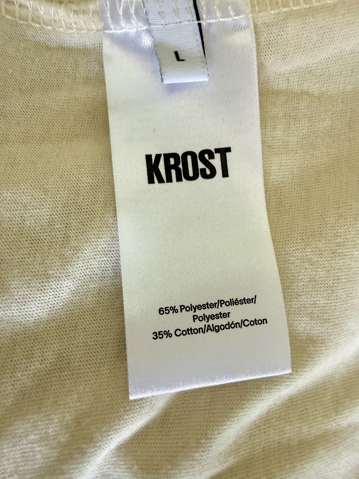 Krost Men's Rivet Pocket T-Shirt Size L Beige NWT gallery