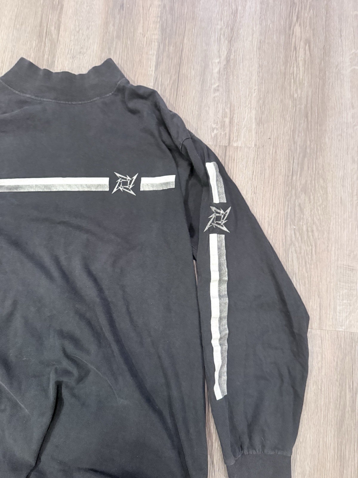 M+ Metallica Men’s Black Long Sleeve Mock Neck Double-Sided T-Shirt L gallery