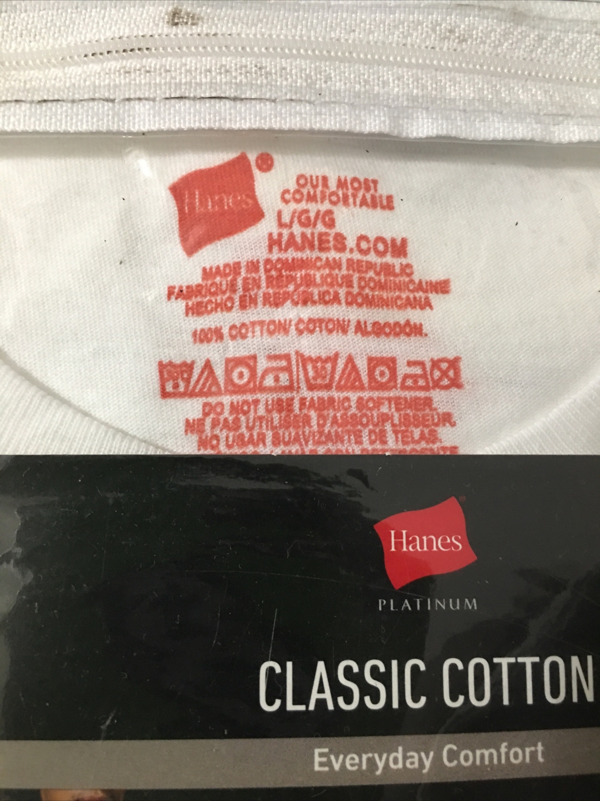 Hanes Platinum 6 Pack White T-Shirts Mens Size L Super Soft Cotton Wicking NEW gallery