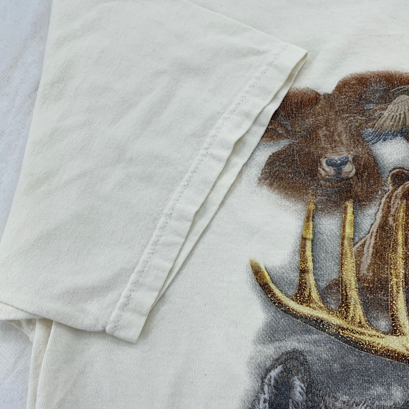 vintage 90s CABELA'S WILDLIFE FOREST ANIMALS T-Shirt M/L nature gallery