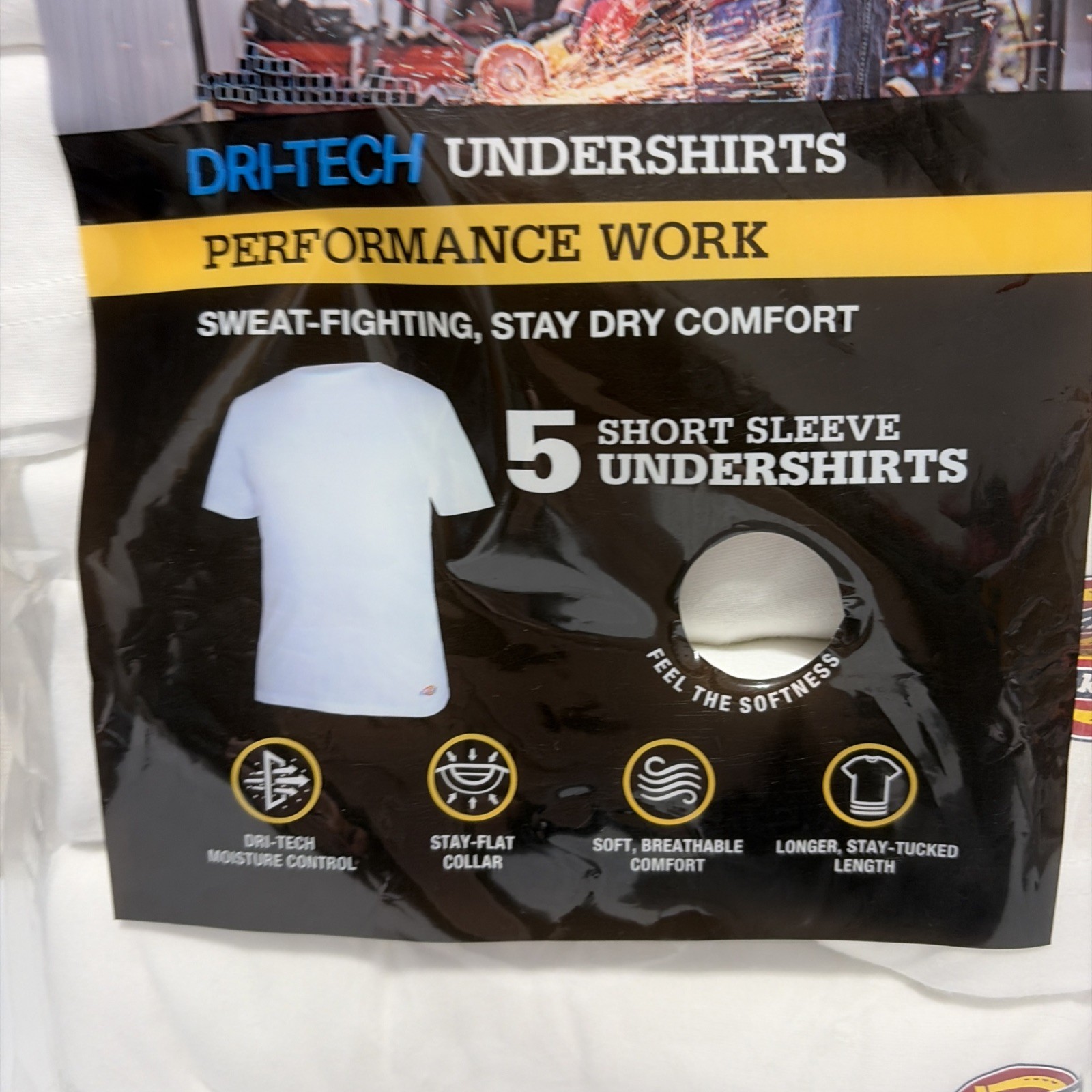 Dickies Dri-tech Performance Work 5 Short Sleeve Undershirts New Size Medium gallery