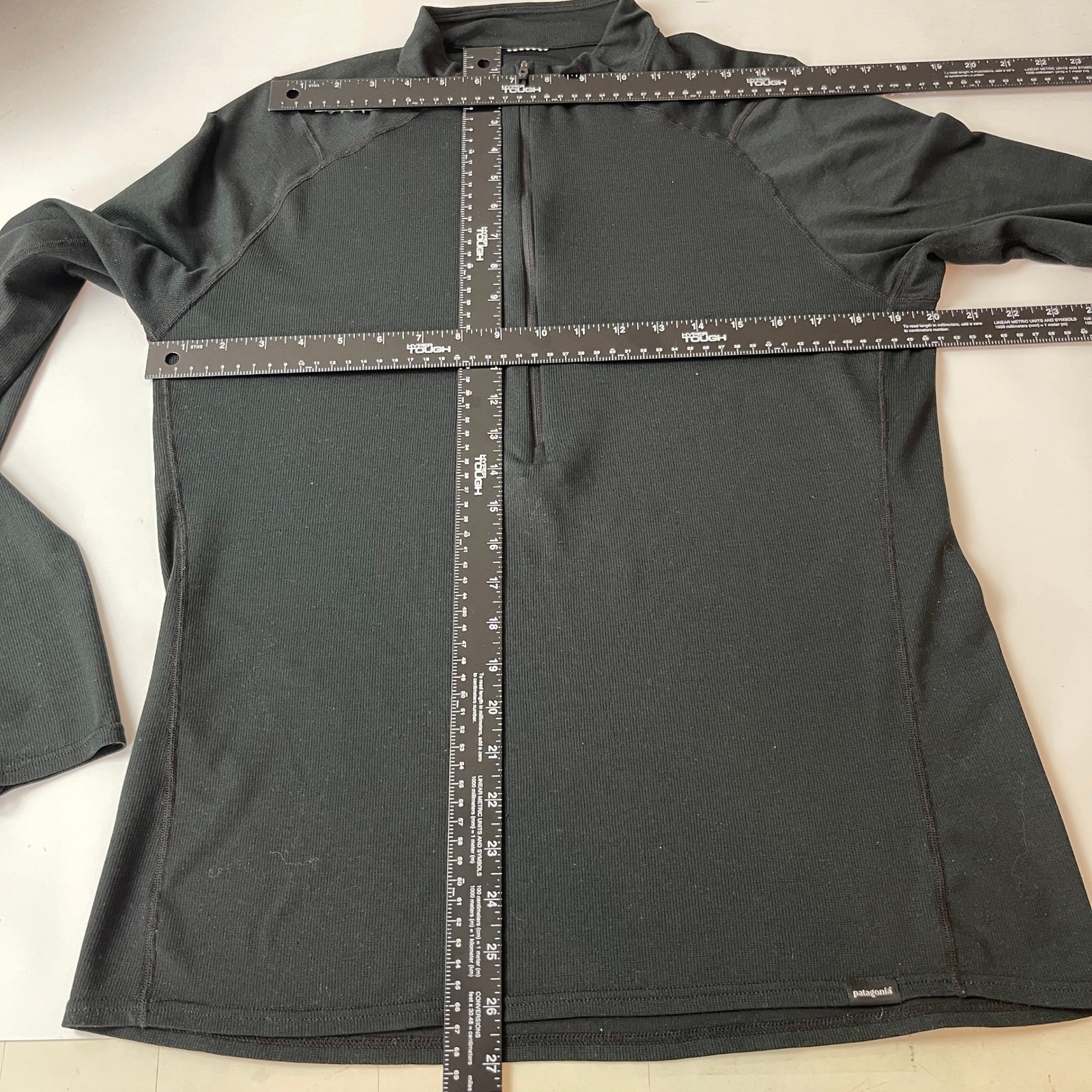 Patagonia 1/4 Zip Shirt Mens L Black Capilene 2 Lightweight Zip Neck Hike 44905 gallery