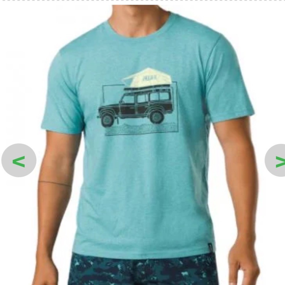 Prana Camp Life Journeyman Graphic T-Shirt Aqua Heather Small gallery