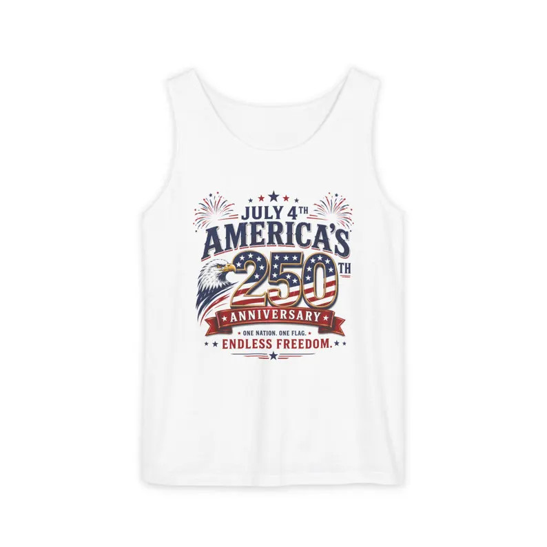 America 250th Anniversary July 4th Patriotic Tank Top