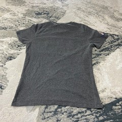 Y2K Superdry Triple Drop Pop Panel T Shirt Sz M Gray Logo Crew Neck Slim Fit