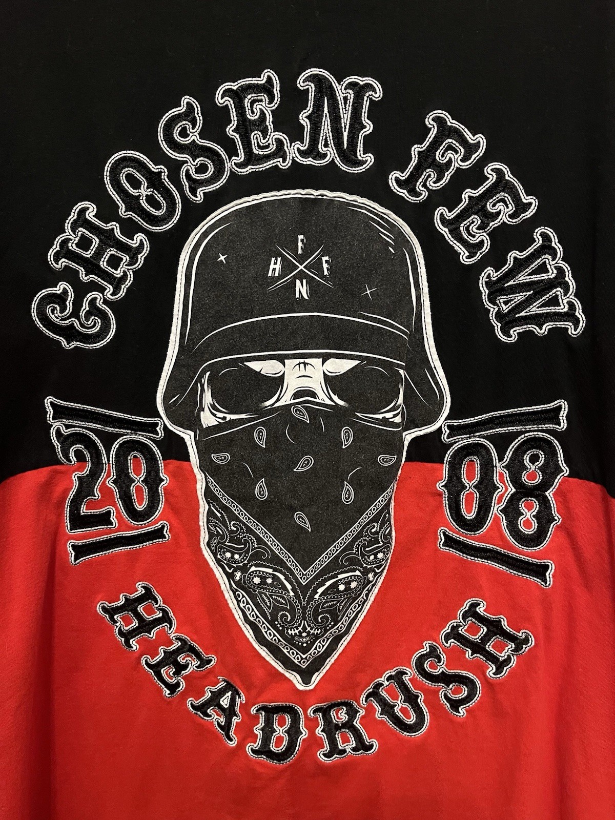 Headrush Chosen Few Embroidered T Shirt / Jersey Dbl Sided. Size 2XL. VTG 2008 gallery