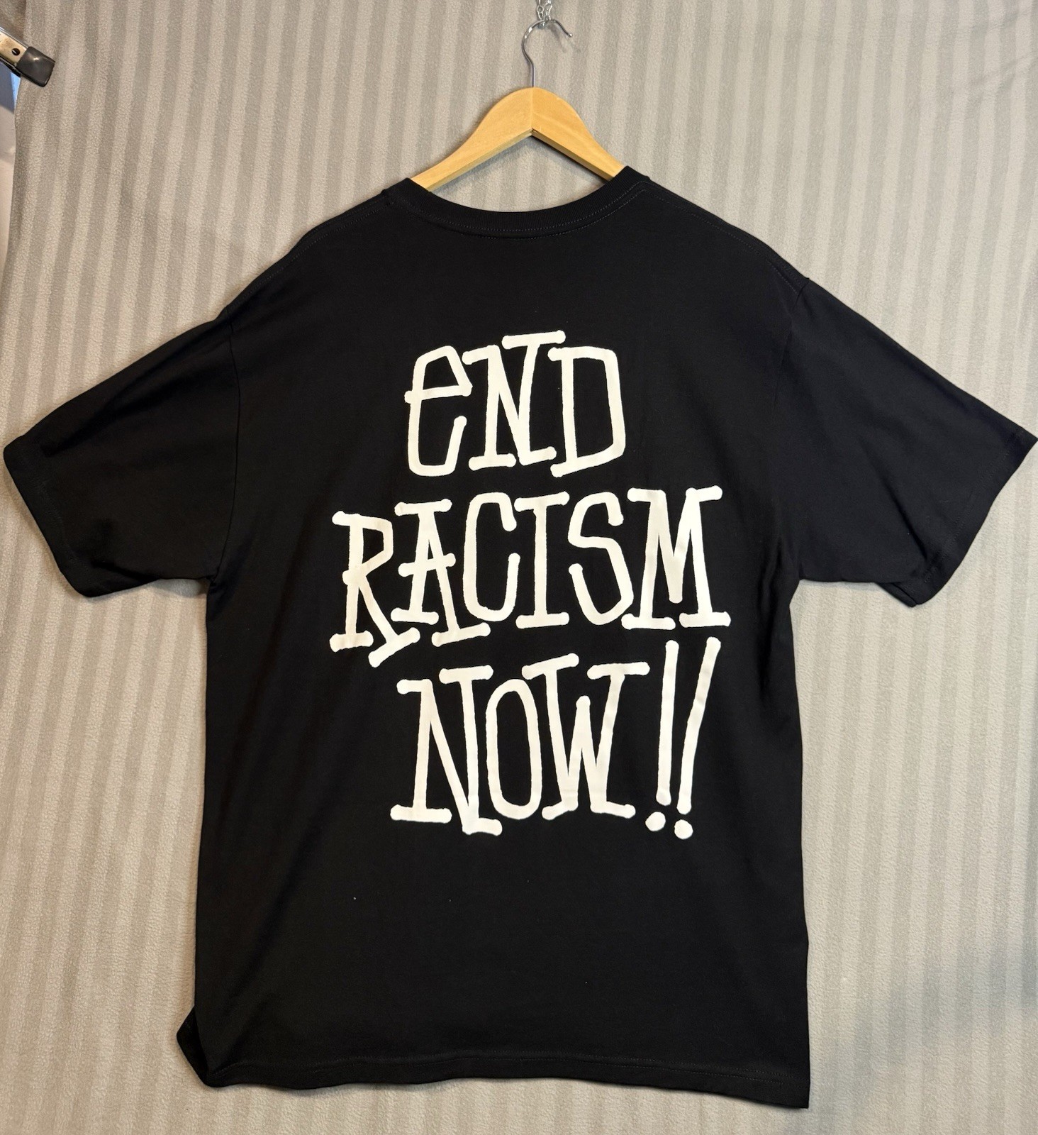 Stussy - Stand Firm - End Racism Now !! Tee Shirt Size Large - Black gallery