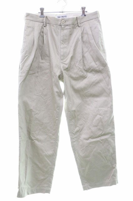 WACKO MARIA DOUBLE PLEATED CHINO TROUSERS BEIGE SIZE 2XL 23SS WMP PT02 2 Tuck Ch gallery