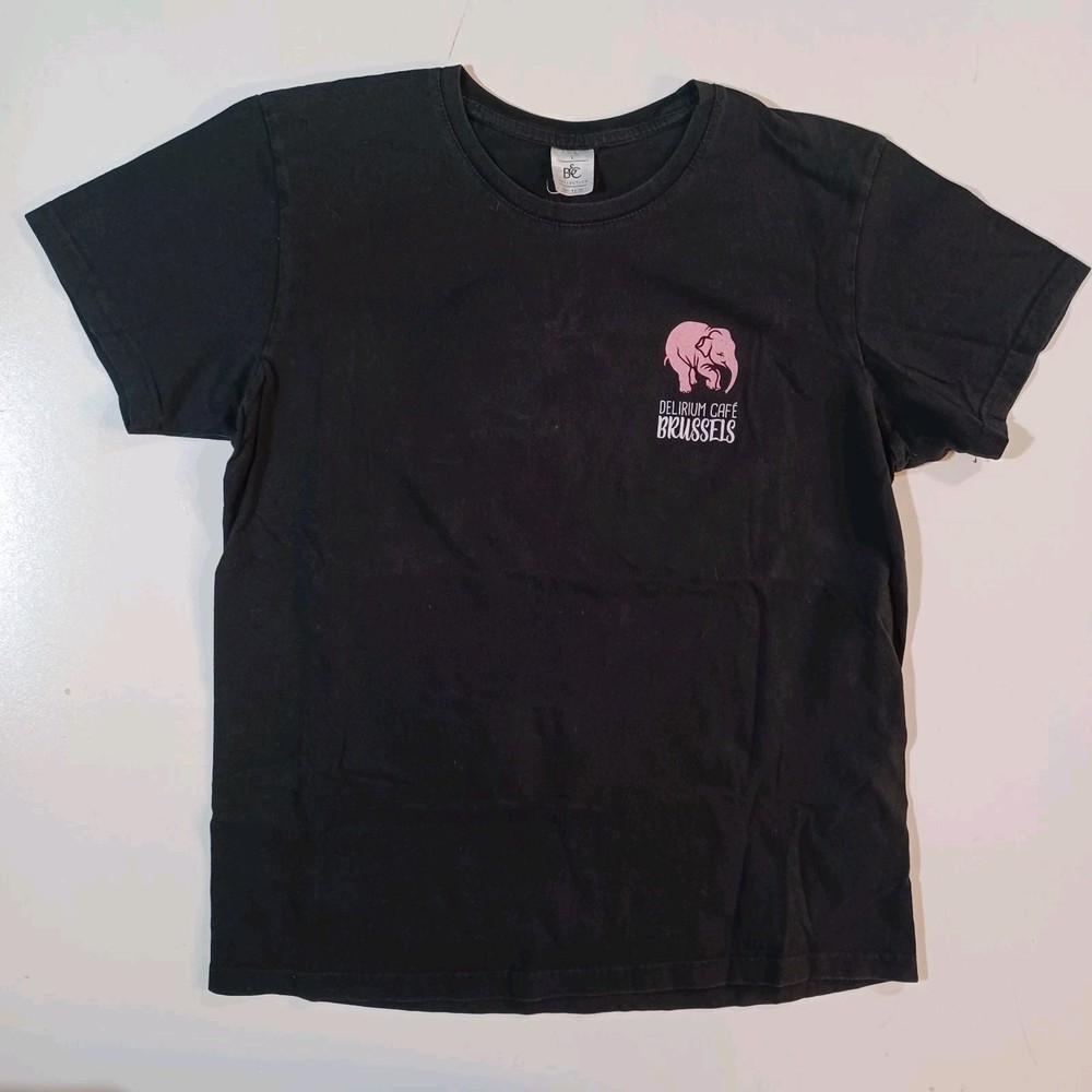 Delirium Cafe Brussels, Belgium Graphic T Shirt Mens Sz L Black B&C Collection