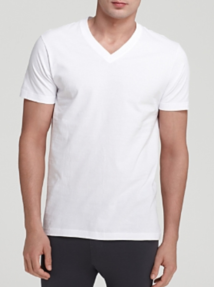 2(X)IST Mens White Pack Of 3 Basic V Neck Tee Shirt Size S L2610