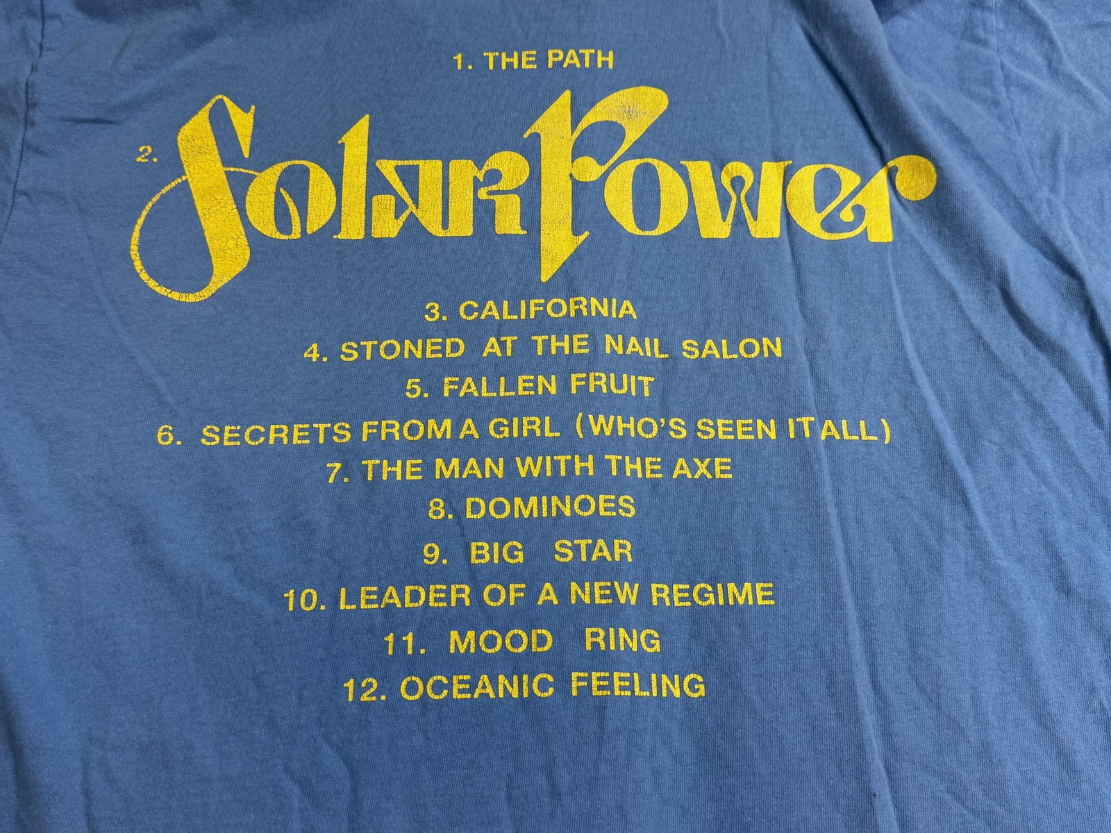 Lorde Shirt Adult Large Blue Solar Power Album Tracklist Graphic Band Tee Tour gallery