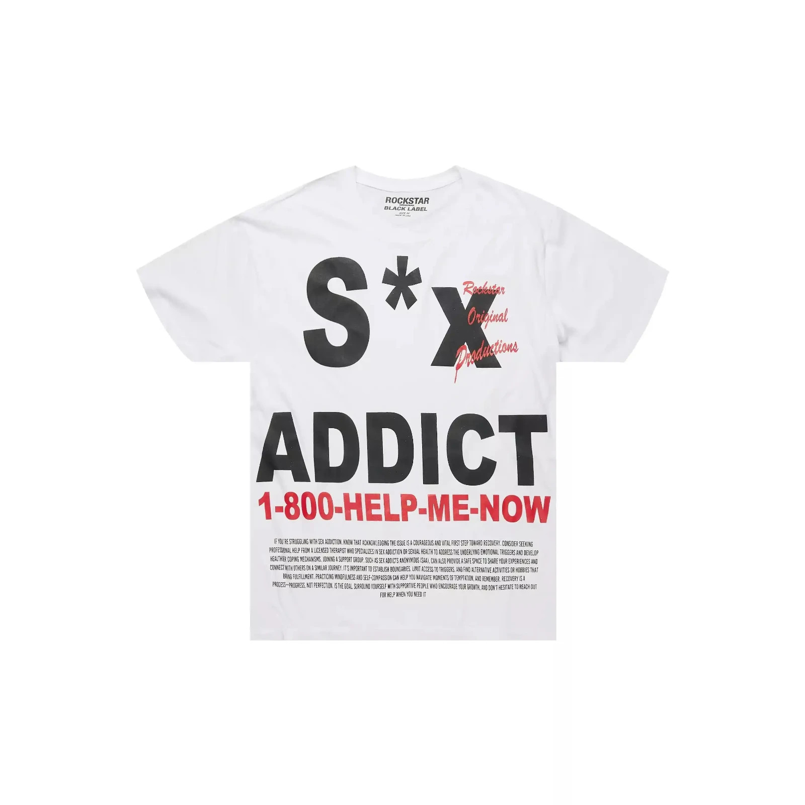 Addict White Graphic T-Shirt gallery
