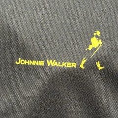 Johnnie Walker Keep Walking Promo Polo Shirt Men’s Black Sz Let Fit