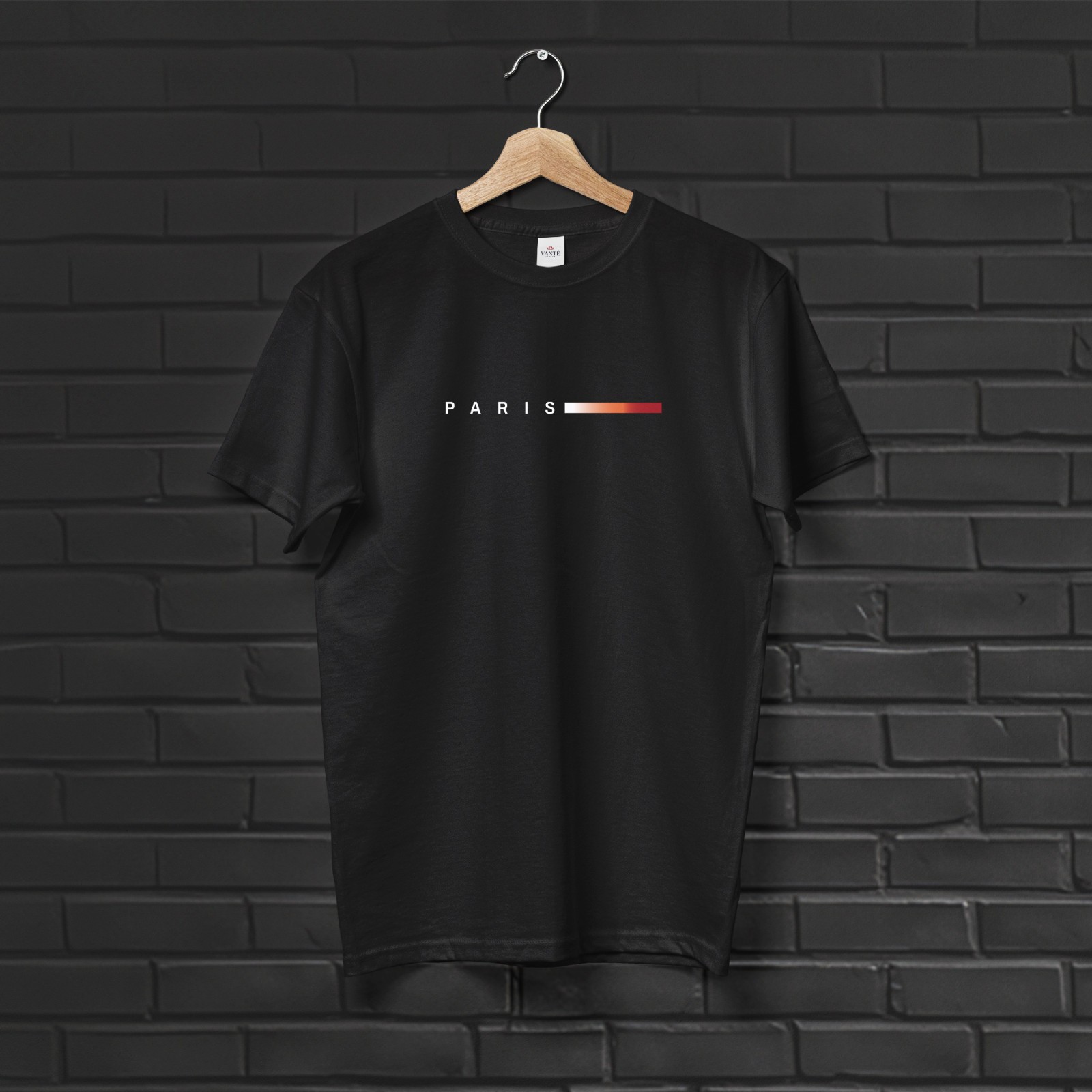Breathable Round Neck T-Shirt with Paris Print for All Season Casual and Formal gallery