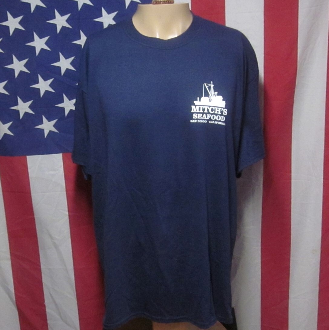 MITCH'S SEAFOOD tee San Diego campechana T shirt XL kingklip California grouper gallery