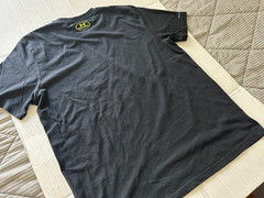 UNDER ARMOUR FISH HOOK LOGO HEAT GEAR CHARGED SZ L LOOSE BLK SHORT SLEEVE T-SHRT