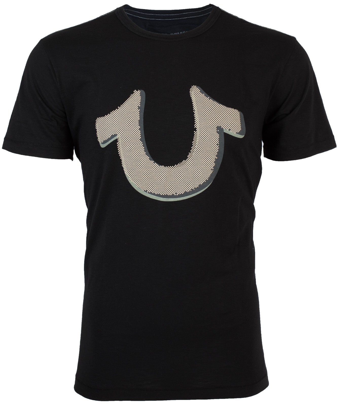 $69 TRUE RELIGION Black POP ART HORSESHOE Short Sleeve Designer Graphic T-shirt gallery