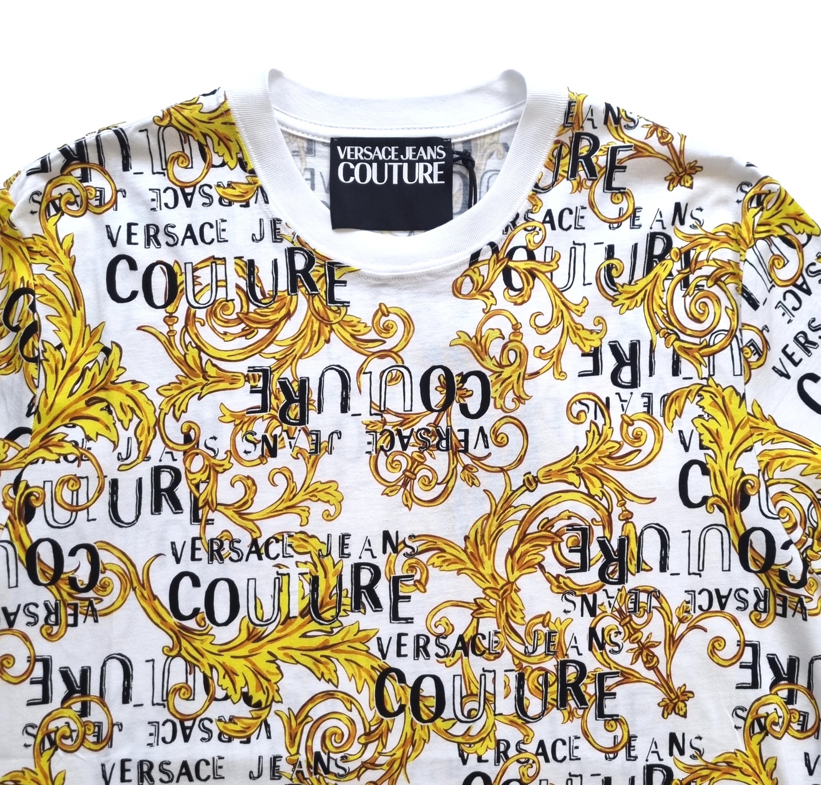 VERSACE JEANS COUTURE jersey t-shirt BAROQUE 74GAH6S0 white-gold gallery