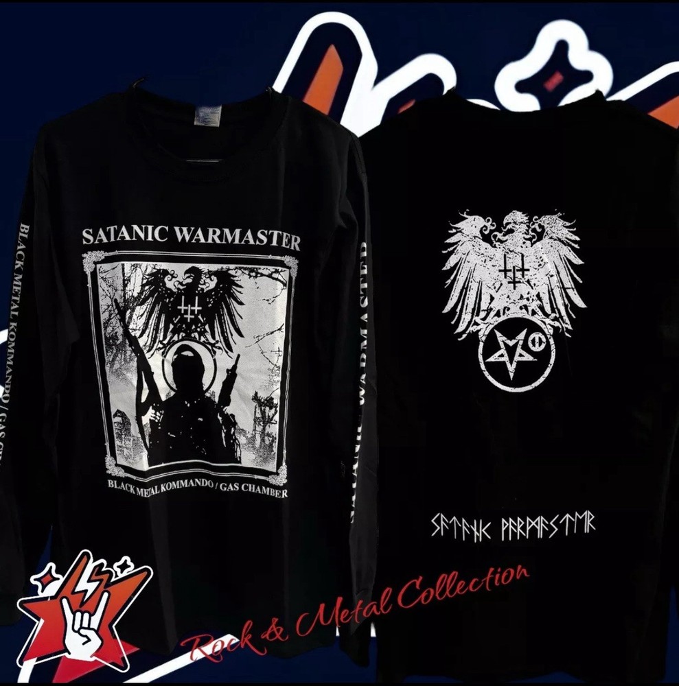 Satanic Warmaster Official T-Shirt Short & Long Sleeve Black Metal
