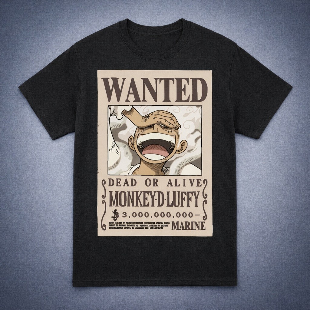 One Piece – Gear 5 Monkey D. Luffy – Wanted Mens T-Shirt