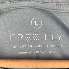 Free Fly Bamboo Lightweight Long Sleeve T-Shirt Men Large Blue Crewneck Hiking