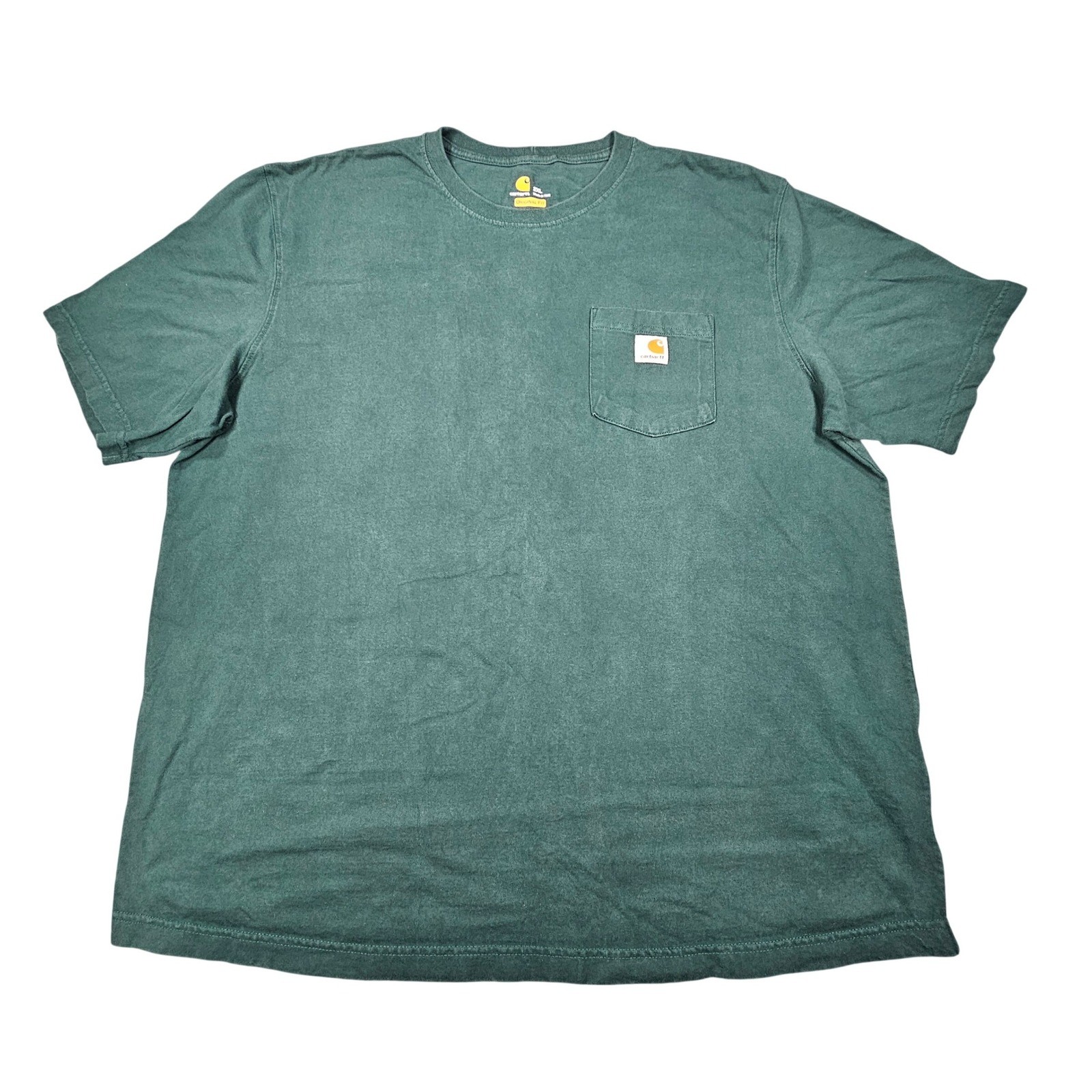 Carhartt K87 Pocket T Shirt Mens 2XL Hunter Green Cotton Original Fit Tee
