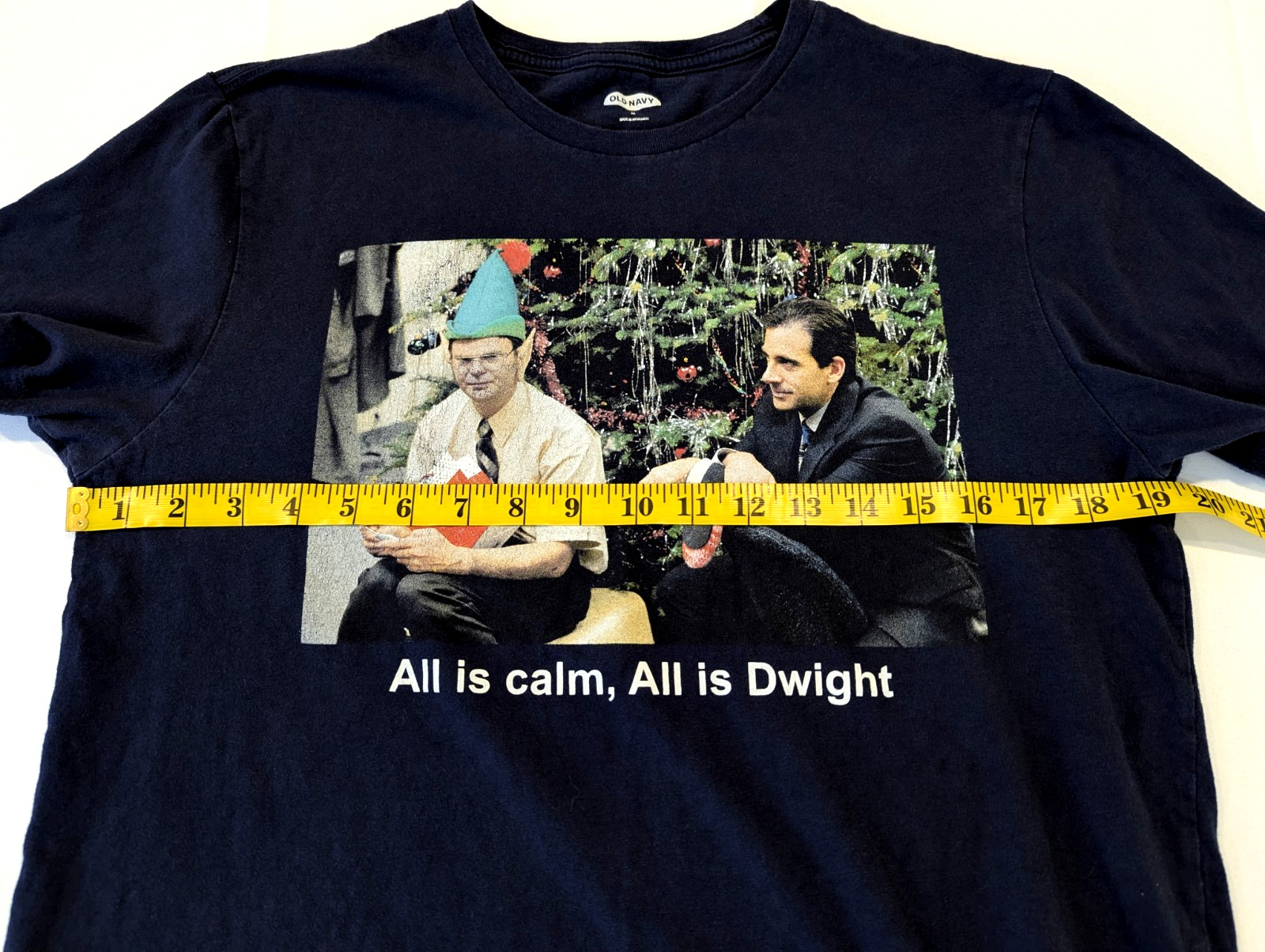 Old Navy Christmas Graphic Tee The Office All is Calm All is Dwight Size Medium gallery