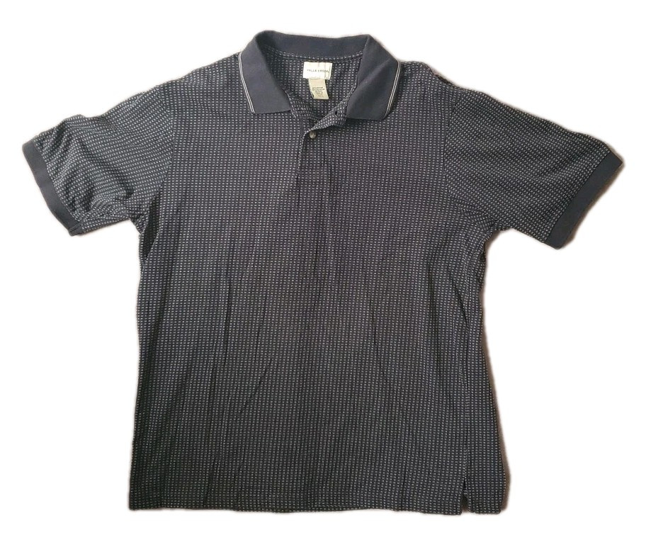 Falls Creek Casual Shirt Men L Large Short Sleeve Cotton Blend Black Ghana