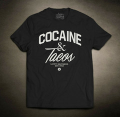 LUCKY BASTARDS COCAINE & TACOS T-SHIRT GOOD LIFE STREETWEAR REAL FRIENDS SHARE