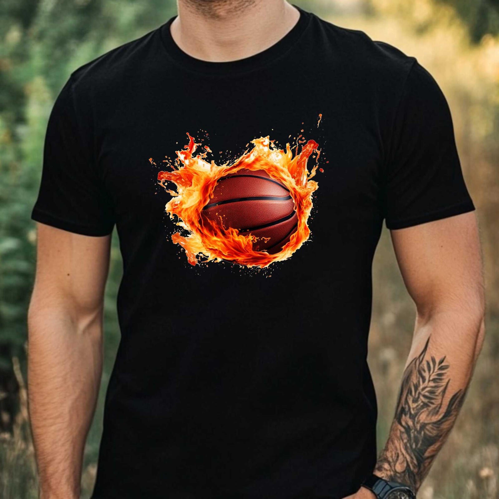 Mens Basketball Theme Cotton T-Shirt Size XS to 5XL gallery